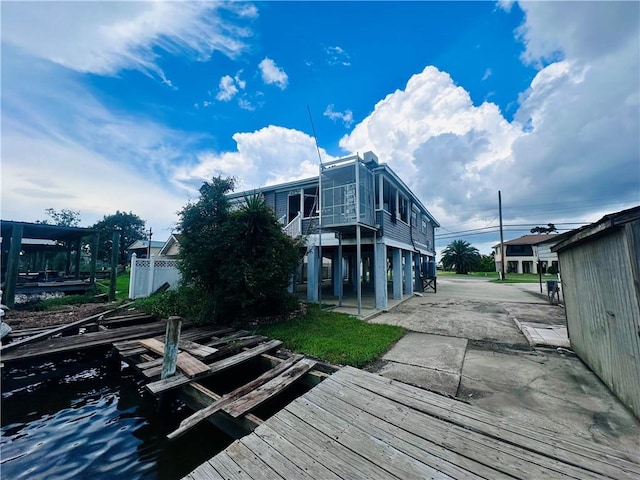 view of dock