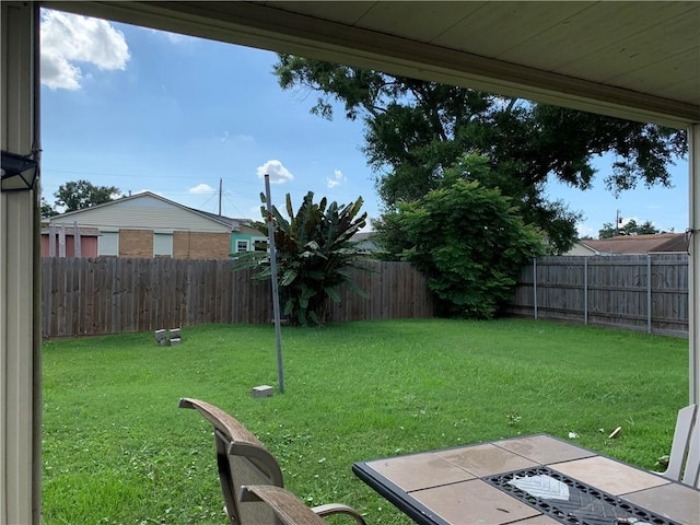 view of yard with a patio area