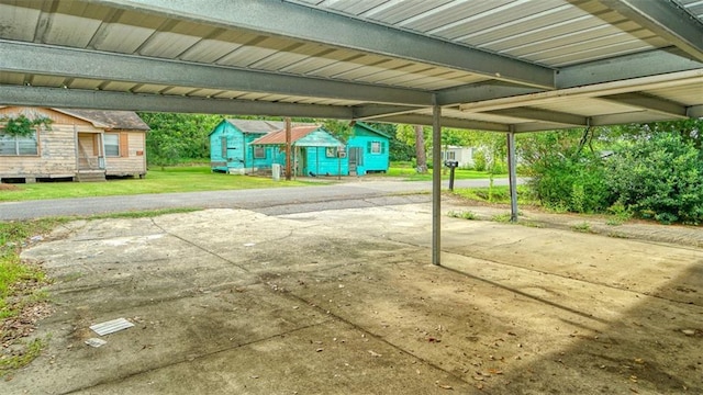 view of patio with a carport