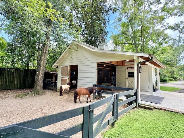 view of stable