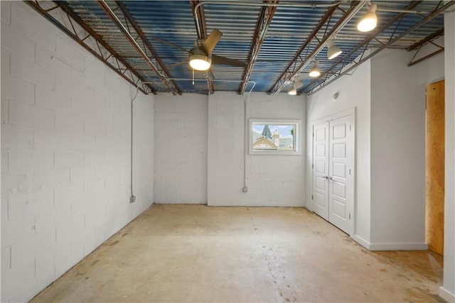 empty room with concrete floors