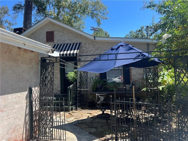 exterior space with a patio