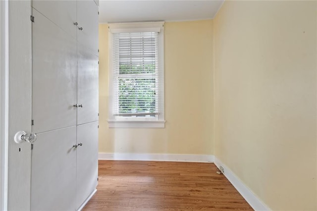 interior space with light hardwood / wood-style flooring