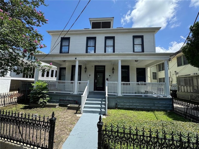 view of front of house featuring covered porch