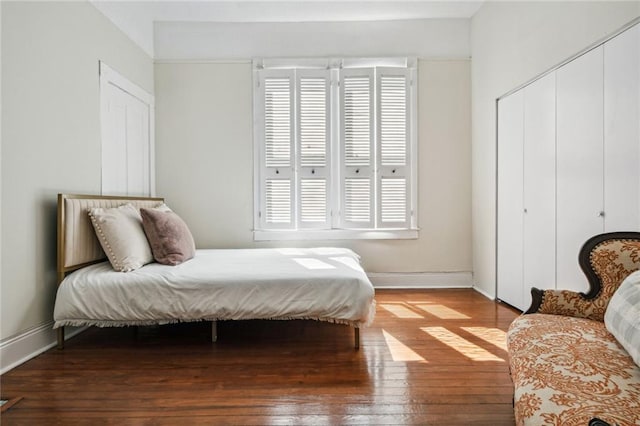 bedroom featuring hardwood / wood-style floors