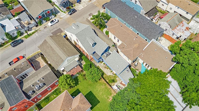 aerial view with a residential view
