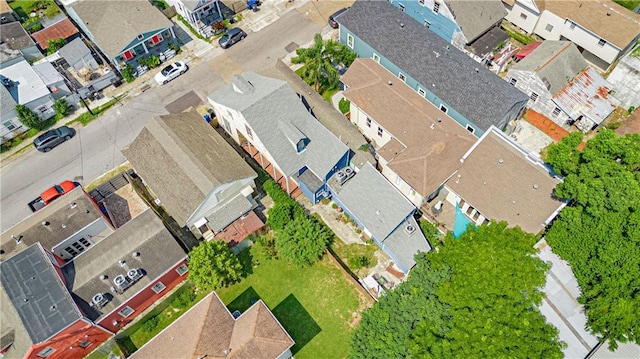 bird's eye view with a residential view