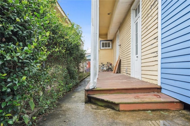 exterior space with a wooden deck