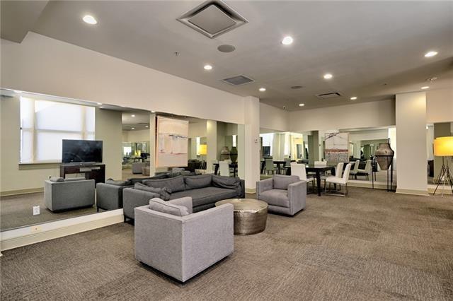 common area with recessed lighting