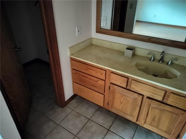 bathroom featuring vanity and tile patterned floors