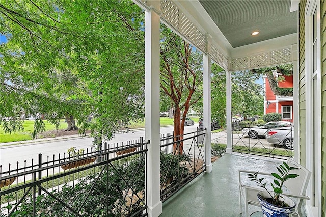 balcony with covered porch