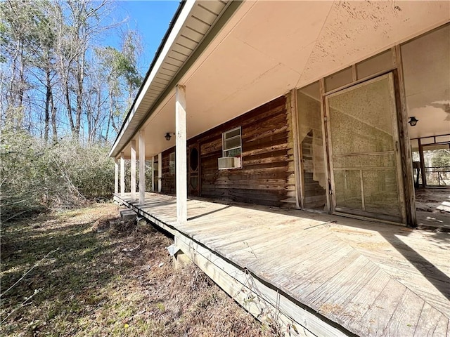 exterior space with an outbuilding