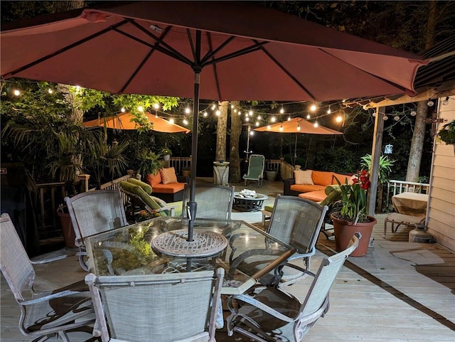 view of patio / terrace featuring a deck