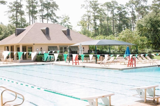 view of pool with a patio area