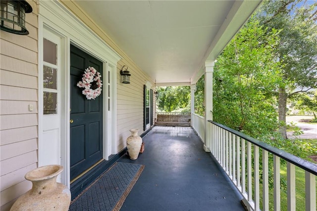 view of patio / terrace featuring covered porch