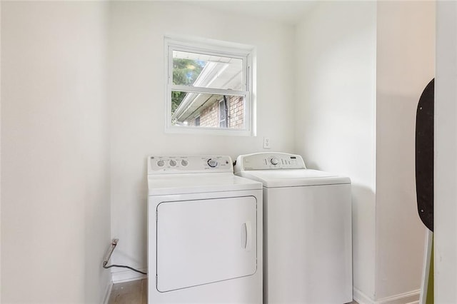 laundry area featuring washer and dryer