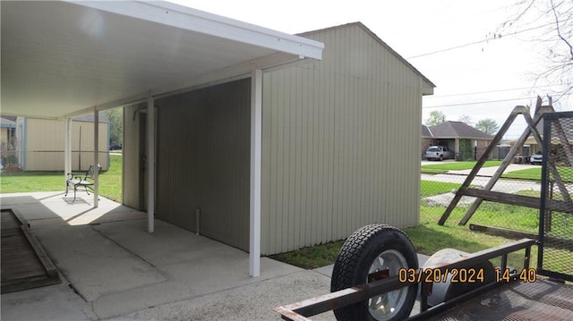 exterior space featuring fence