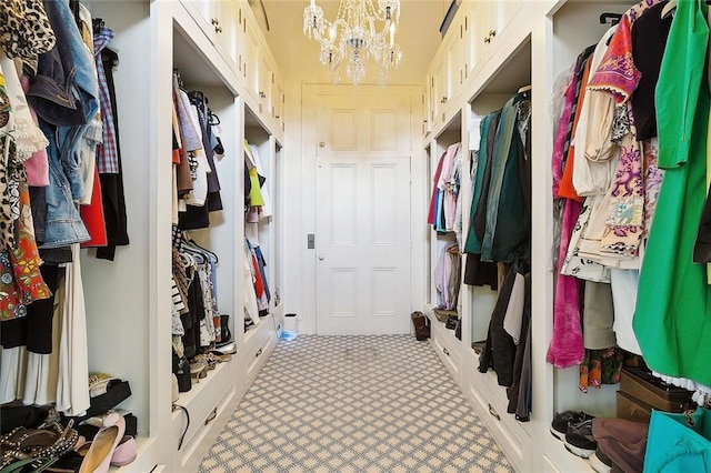 2027 Carondelet St, New Orleans, LA 70130 - mudroom with a chandelier
