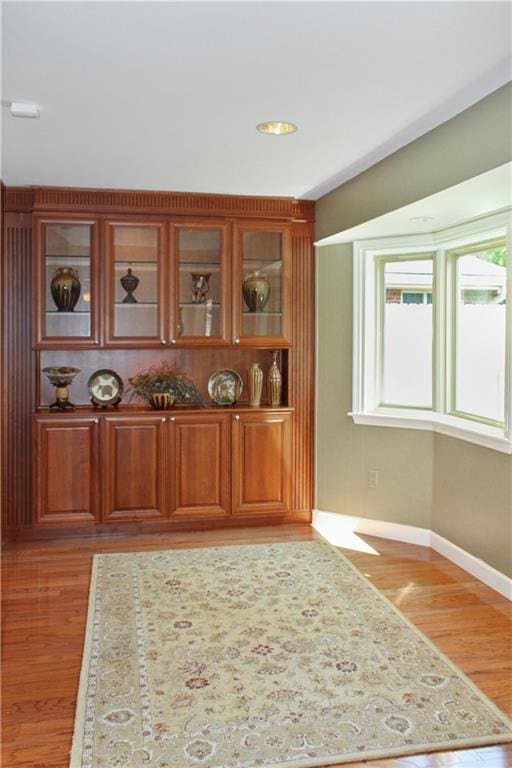 interior space with light wood-type flooring