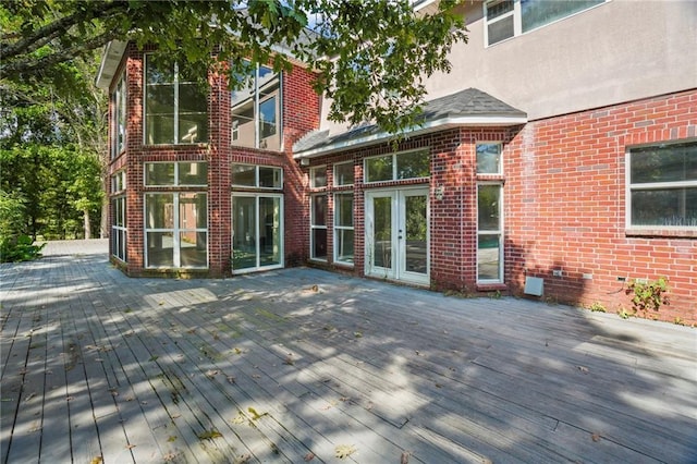 30 River Cypress Ln, Madisonville, LA 70447 - wooden deck with french doors