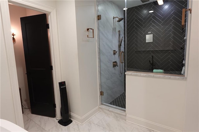 bathroom with walk in shower