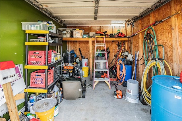 view of storage area