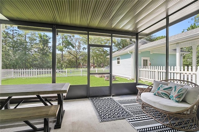 sunroom with a healthy amount of sunlight