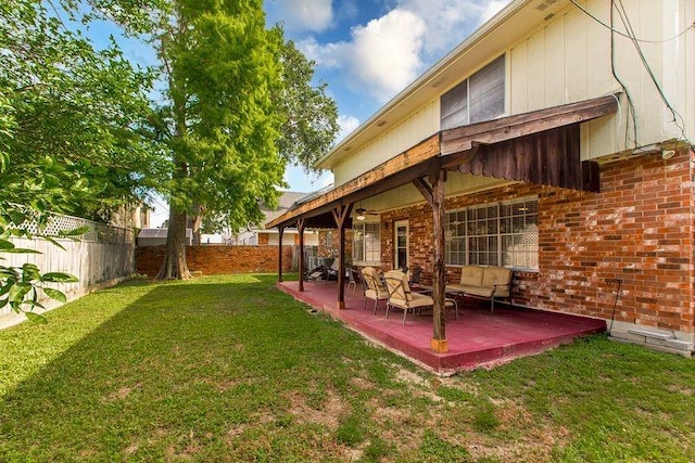 3412 Tolmas Dr, Metairie, LA 70002 - view of yard with a patio area and a ceiling fan