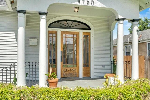 view of doorway to property