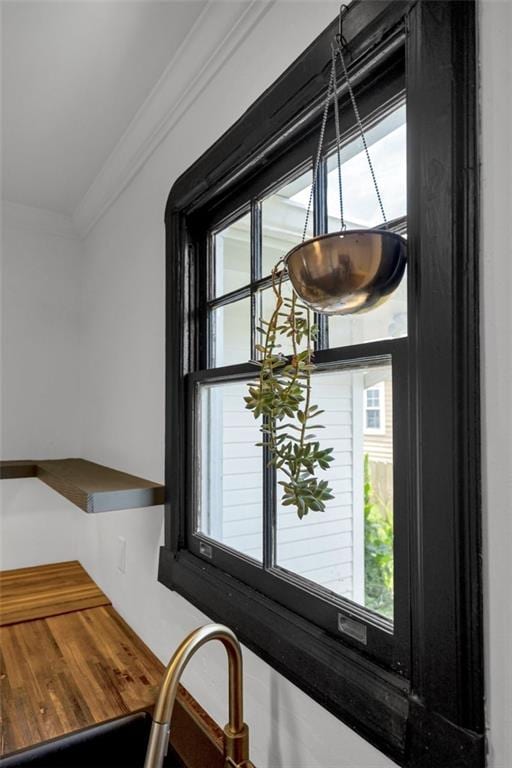 room details featuring crown molding