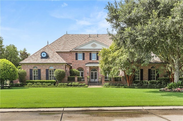 view of front facade with a front lawn