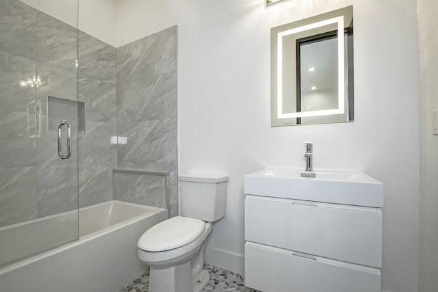 4317 Anthony St, Metairie, LA 70001 - bathroom featuring a shower with door, toilet, and vanity