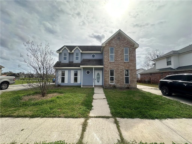 view of property with a front yard