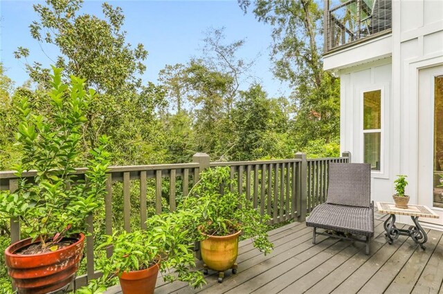 view of wooden deck