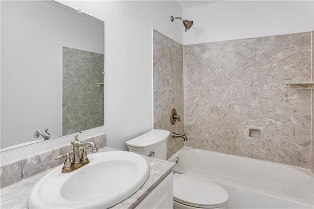 1112 Michael St, Marrero, LA 70072 - full bathroom with shower / washtub combination, toilet, and vanity