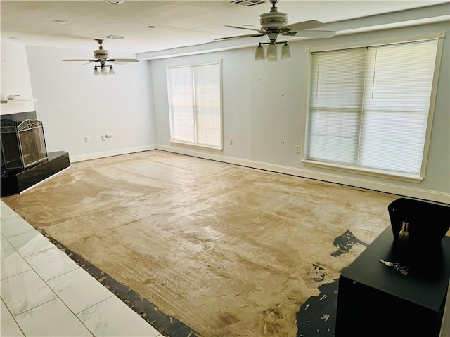 1112 Michael St, Marrero, LA 70072 - unfurnished living room with ceiling fan