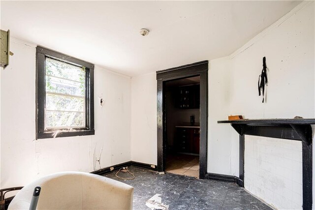 interior space with tile patterned floors