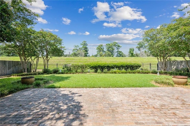 view of yard featuring a patio