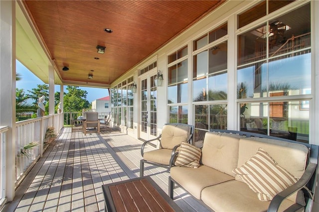 view of wooden deck