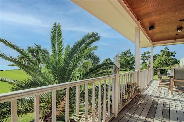 view of wooden deck