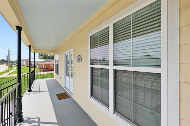 balcony with covered porch