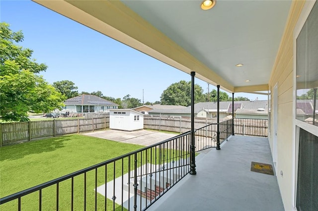 balcony with a patio