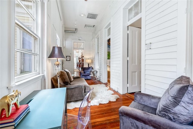 interior space featuring wood finished floors