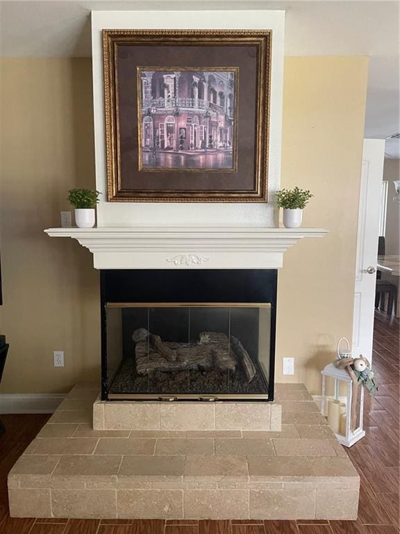 interior details featuring hardwood / wood-style floors