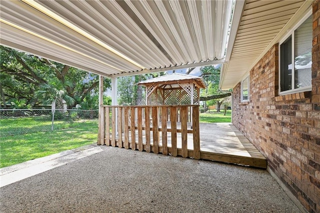 285 Palm Springs Dr, Slidell, LA 70458 - view of patio featuring a gazebo and a wooden deck
