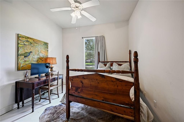 1034 Foy St, Mandeville, LA 70448 - bedroom featuring an office area, baseboards, and a ceiling fan