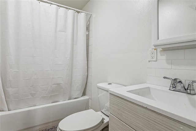 8609 Cohn St, New Orleans, LA 70118 - full bath with toilet, shower / tub combo, and vanity