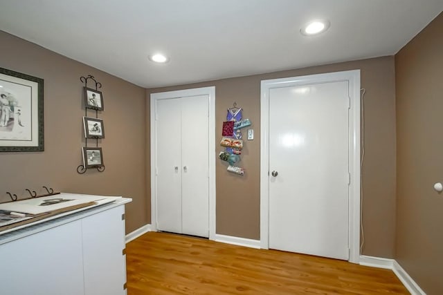 interior space with light wood-type flooring