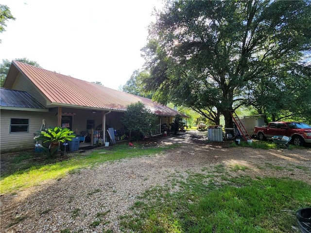 exterior space with covered porch