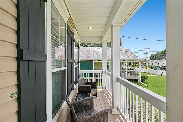 balcony with a porch